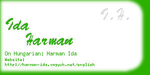 ida harman business card